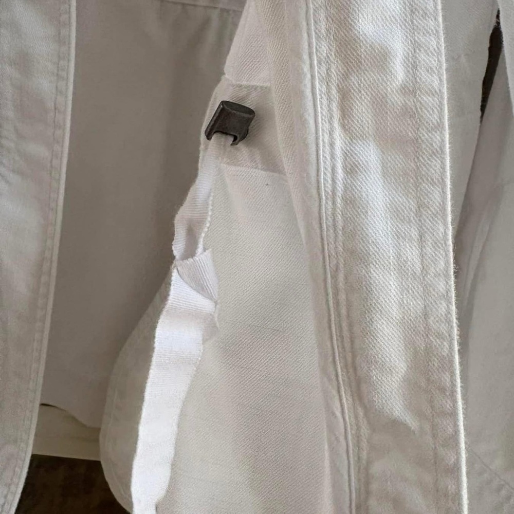 Talbots Medium White Denim Jacket - image 7